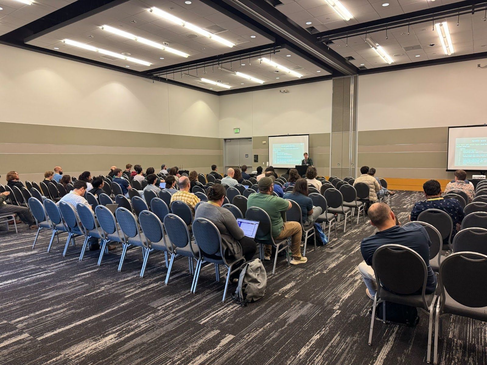 Elliot in his element presenting at SciPy 2025